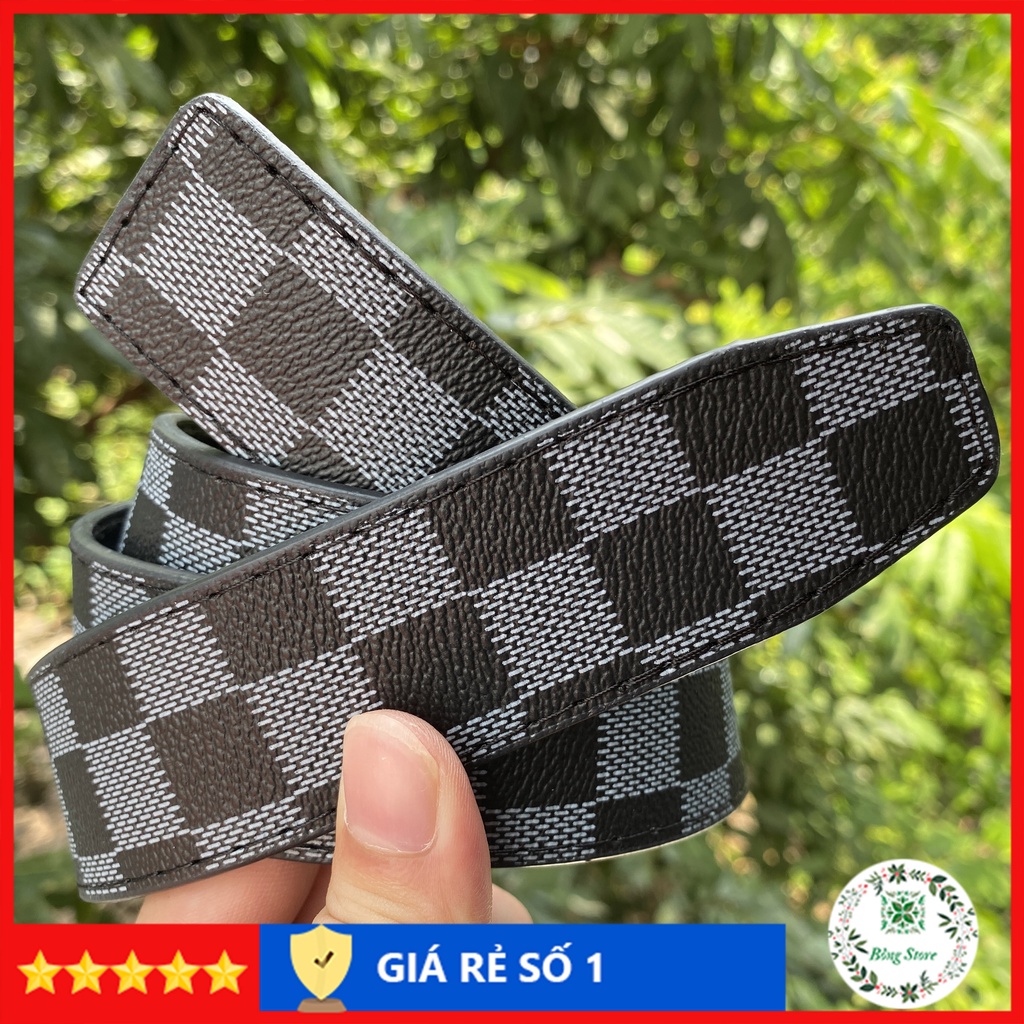 Mặt thắt lưng nam LV cao cấp nguyên khối, thắt lưng lv kẻ caro thời trang sành điệu MTLLV001