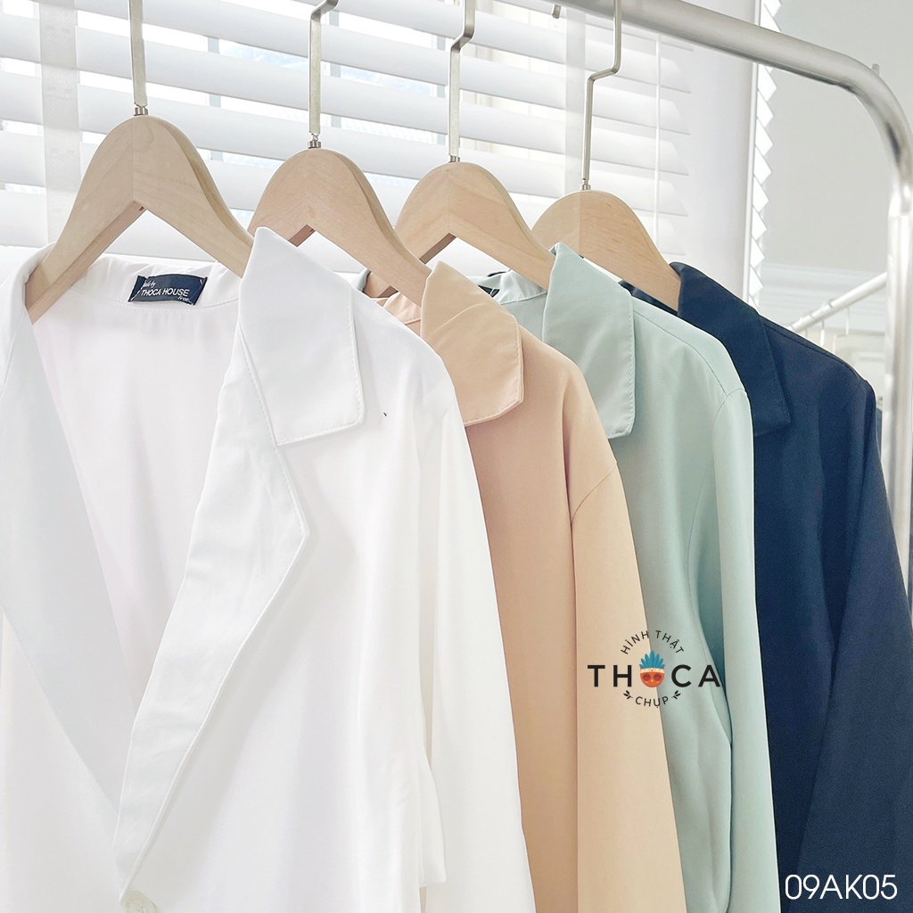 Áo khoác blazer nhiều màu 2 túi nấp THOCA HOUSE vải dày mềm mại freesize phù hợp đi làm công sở, sự kiện, hội nghị