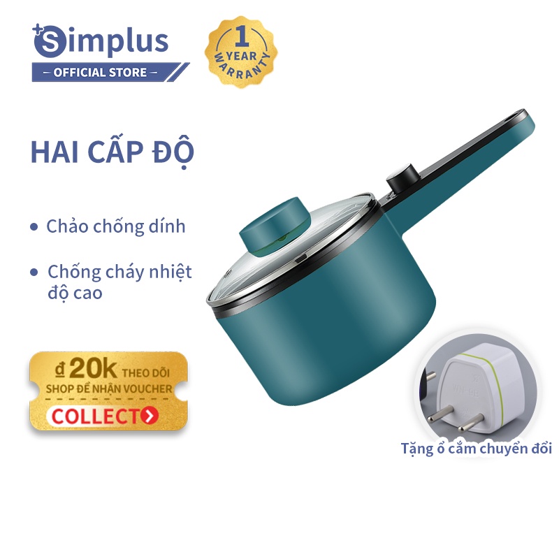 Nồi điện đa năng Simplus chống dính dùng được bếp từ và gas - Hành chính hãng