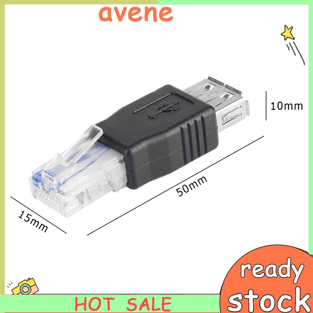 Dây Cáp Chuyển Đổi Avene Crystal Head Ethernet Rj45 Male Sang Usb Female Lan Network Cable