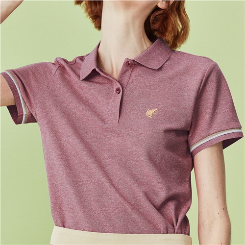 Clearance Giordano Polo Women's printed stretch Pique slim-fit short sleeve Polo shirt Women's 05318700