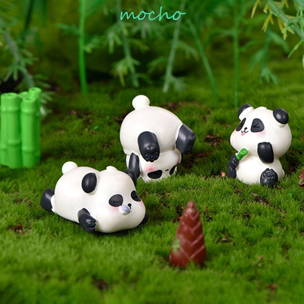 Mocho Tượng Gấu Trúc Resin Mini Để Bàn Trang Trí Tiểu Cảnh / Quà Tặng Cho Bé