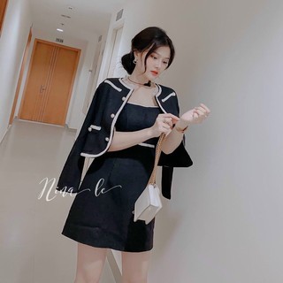 SET ĐẦM DẠ HAI DÂY KÈM KHOÁC (KÈM VIDEO HÌNH THẬT)