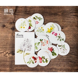 Bộ 46 Sticker Hàn Quốc Hoa Lá trang trí E33