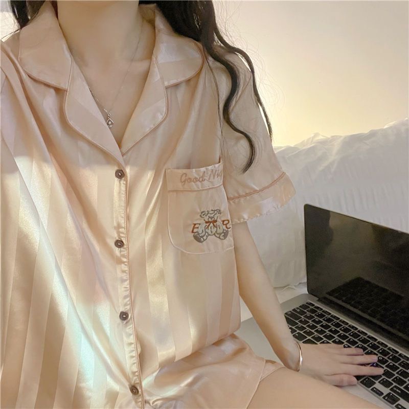 ( Hàng Mới Về) Bộ Lụa Cao Cấp Mặc Nhà Chất Mềm Mịn Hàng QC Đẹp