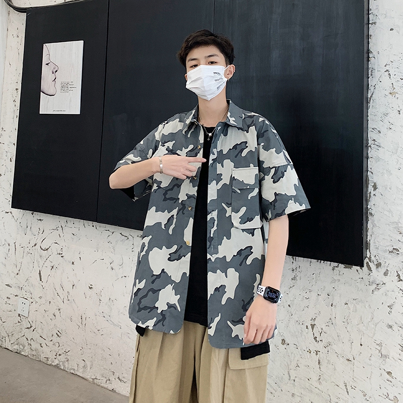 Men's Fashion Camouflage Short Sleeve Shirt