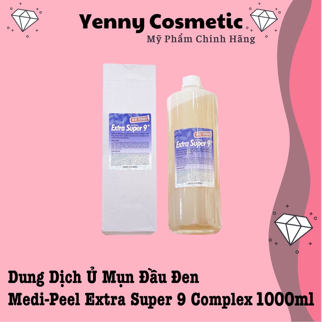 [Full size 1000ml] Dung Dịch Ủ Đẩy Mụn Đầu Đen Medi-Peel Extra Super 9 Complex - Chuyên Dùng Cho SPA