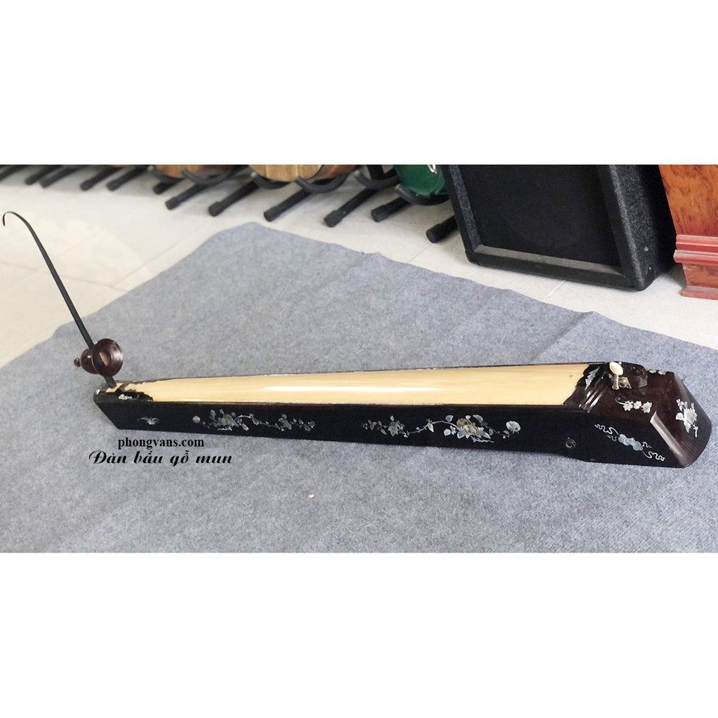 Đàn bầu điện thẳng gỗ mun