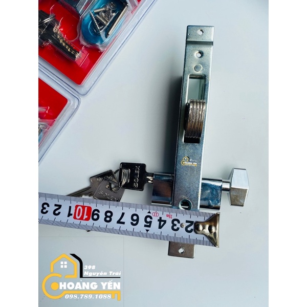 Khoá cửa lùa SOLEX cho cửa gỗ, nhôm, sắt, nhựa, Khóa cửa đẩy Solex chính hãng