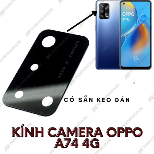 Kính camera oppo a74 4g kèm keo dán