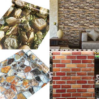 Giấy dán giả đá, giấy giả gạch có keo sẵn giá rẻ