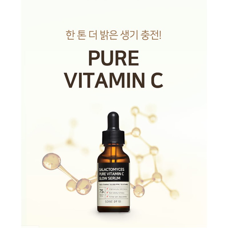 Tinh Chất Dưỡng Trắng Nuôi Dưỡng Làn Da Sáng Mịn Từ Bên Trong Some By Mi Galactomyces Pure Vitamin C Glow Serum 30ml