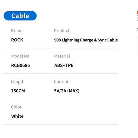 Củ Sạc kèm cáp IPQuick Charga Rock T23 2.4A- Sản phẩm mới