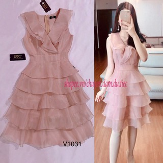 Váy voan tơ dự tiệc, công sở nhiều tầng [VIDEO THẬT SẢN PHẨM SHOP TỰ QUAY] size S,M,L [FREE SHIP] [Đầm dự tiệc] V1031