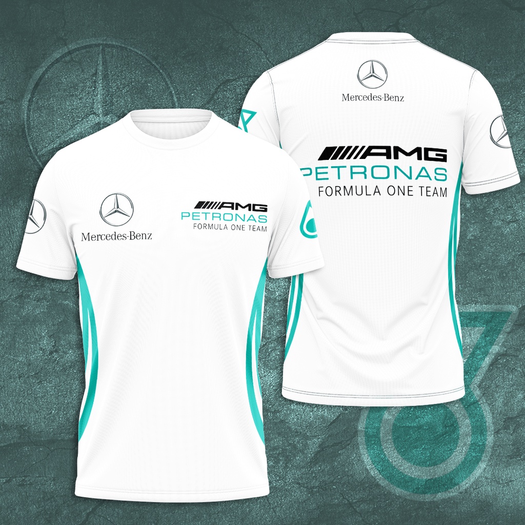 Mới! Áo Thun In Hình 3D Mercedes F1 AMG Petronas Team AOP Size S-5XL