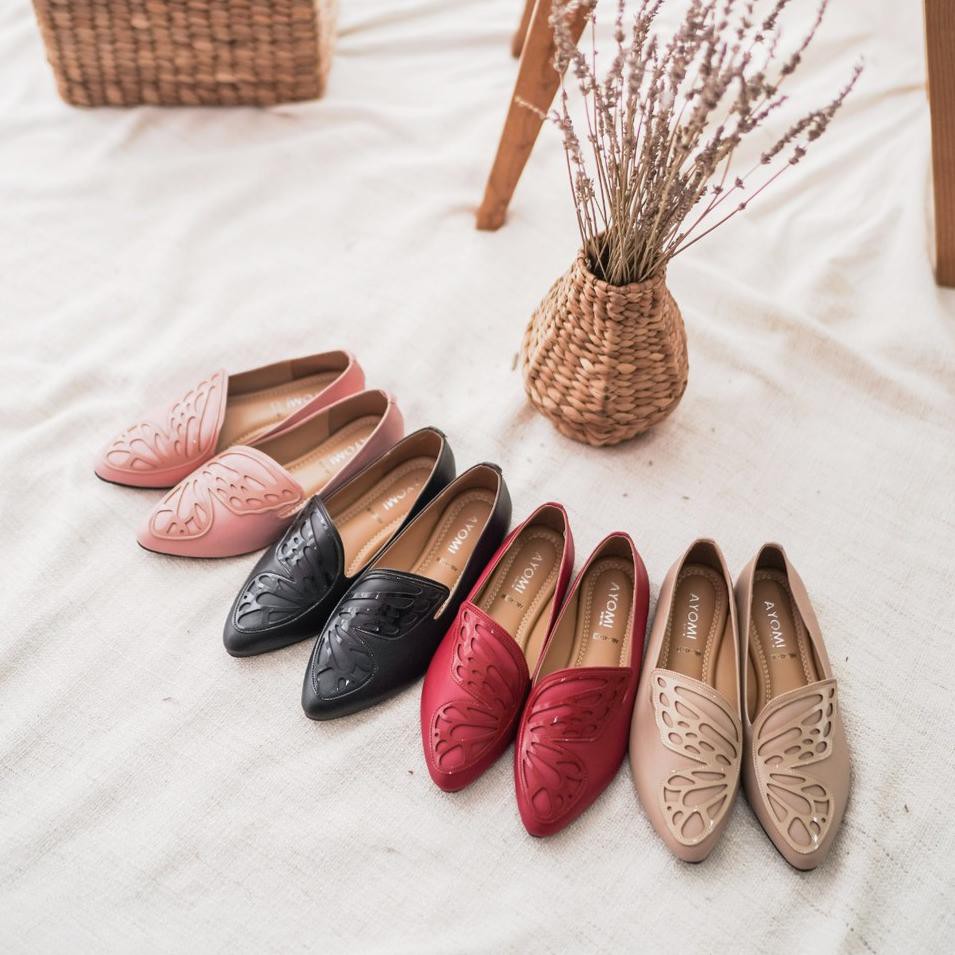 Giày Búp Bê Đế Bằng Abl43 Đính Nơ Xinh Xắn Cho Nữ | BigBuy360 - bigbuy360.vn