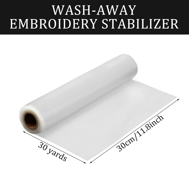 Cuộn Phim 12 inch x 30 Yd Thêu Tay/Máy May Trong Suốt Hòa Tan Trong Suốt