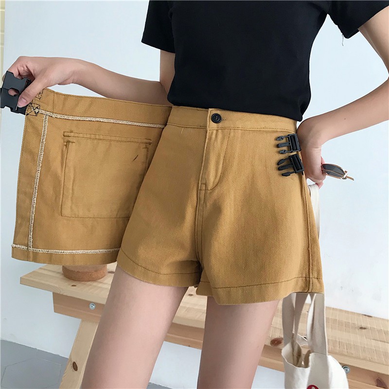 [Size M] Quần shorts giả váy khaki nữ Ulzzang Quảng Châu QN74