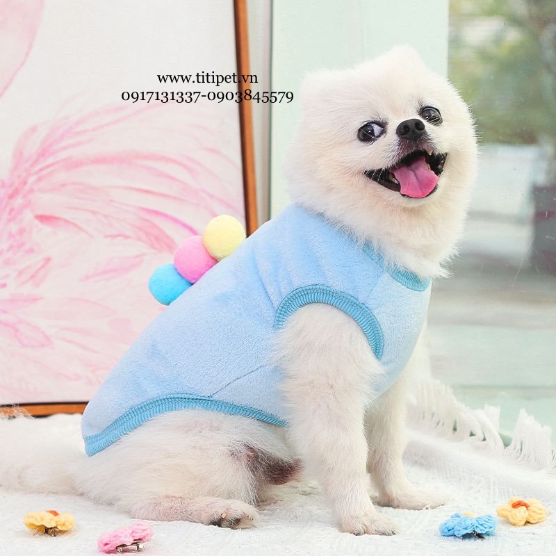 Áo Bông Xinh cho Thú Cưng, chó mèo, sát nách thoải mái, dễ thương