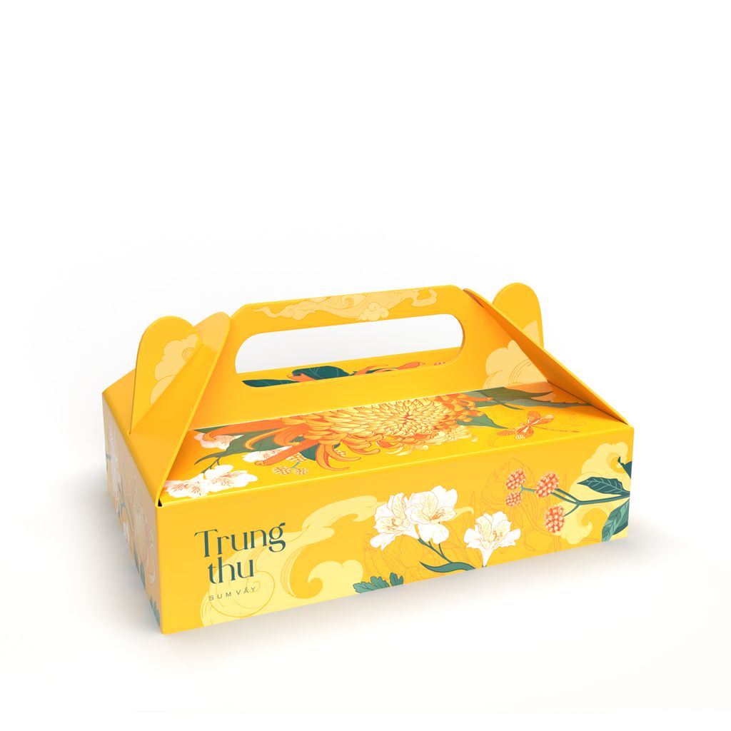 Hộp giấy đựng 6 bánh trung thu 50-75g