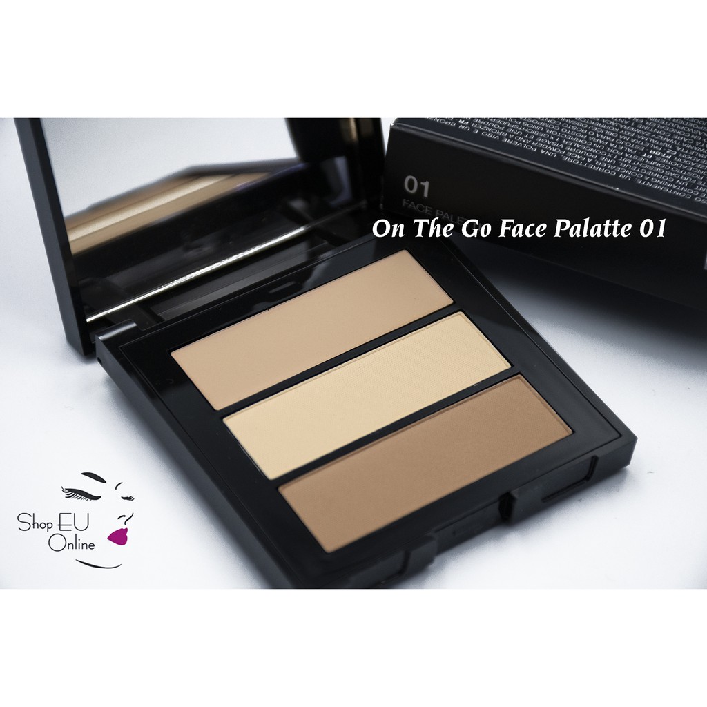 Phấn phủ kiko + Kem che khuyết điểm tiện lợi mini - ON THE GO FACE PALETTE: 2 phấn phủ + 1 kem che chuyết điểm