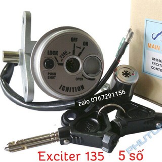 Bộ ổ khoá 8 cạnh xe Exciter 135  (5 số)