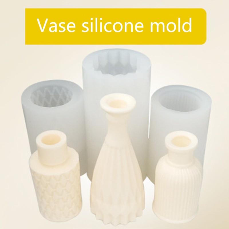 Khuôn Silicone Tạo Hình Chậu Hoa 3D Mini DIY