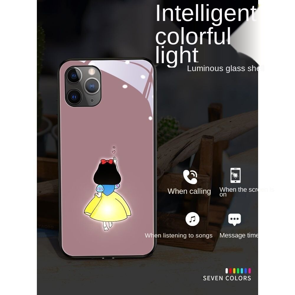 Ốp Điện Thoại Có Đèn LED Điều Khiển Bằng Giọng Nói Cho IPhone 11 Dễ Thương