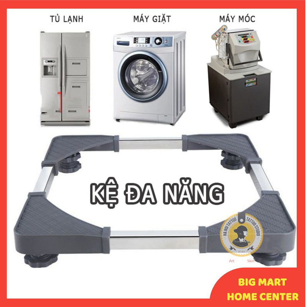 Kệ Chân Đế Để Tủ Lạnh Máy Giặt Đa Năng Không Bánh xe – có thể tăng giảm kích cỡ phù hợp mọi dòng máy hiện nay