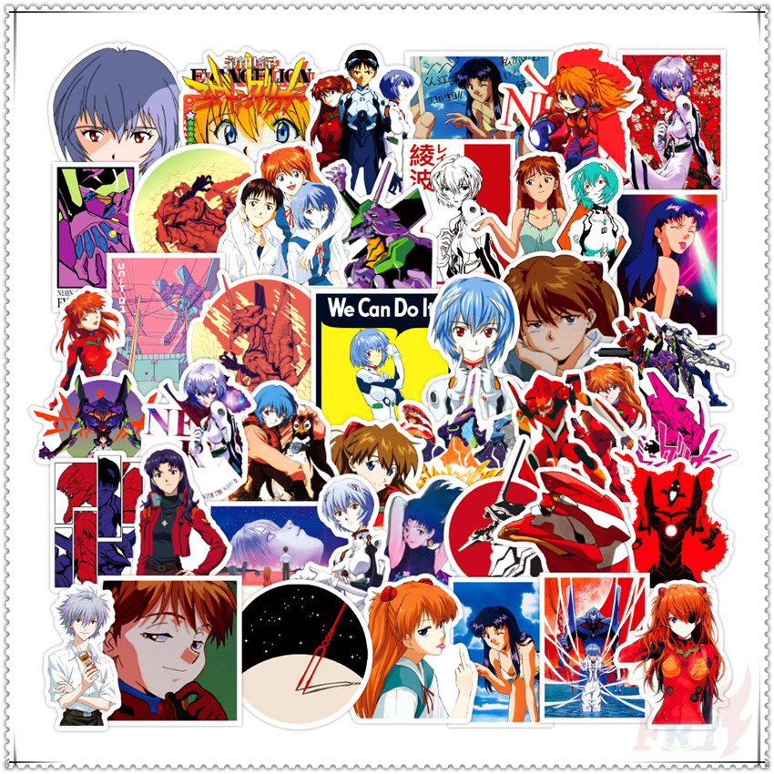 50Pcs/Set ❉ NEON GENESIS EVANGELION Series 01 - Anime EVA Ayanami Rei Stickers ❉ Cartoon DIY Fashion Mixed Waterproof Doodle Decals Stickers