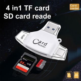 Đầu Đọc Thẻ Nhớ 4 Trong 1 Cho Iphone