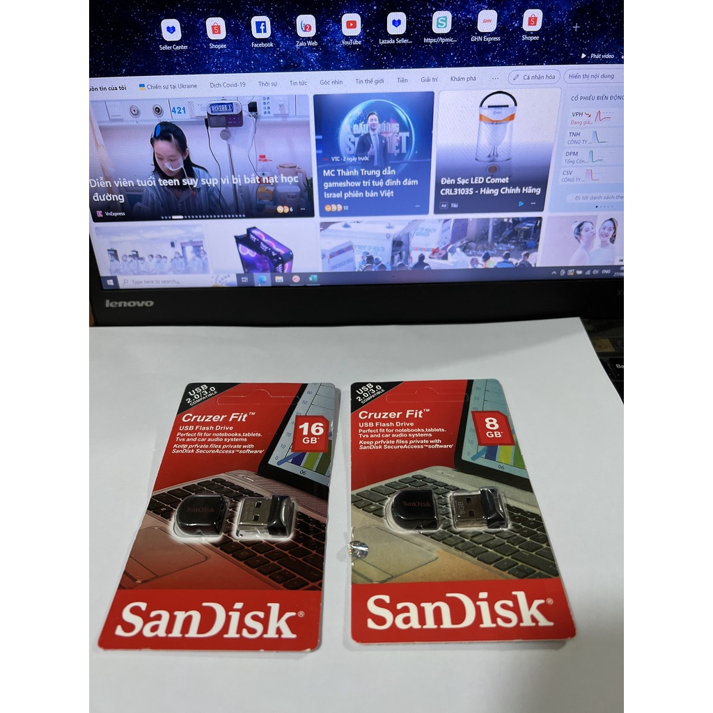 USB 2.0 SanDisk Cruzer Fit mini 8GB - 16GB