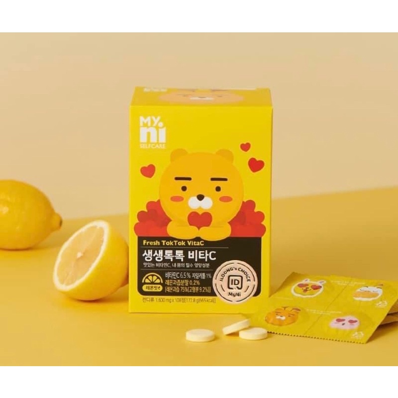 Kẹo Bổ Sung Vitamin C của My.ni Fresh TokTok vitac 108 viên - quà tặng cho đề kháng và miễn dịch của trẻ