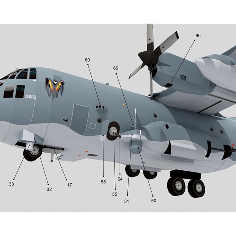 Mô Hình Máy Bay ACE-130 Tỉ Lệ 1: 100 AC-Dc130 Thủ Công