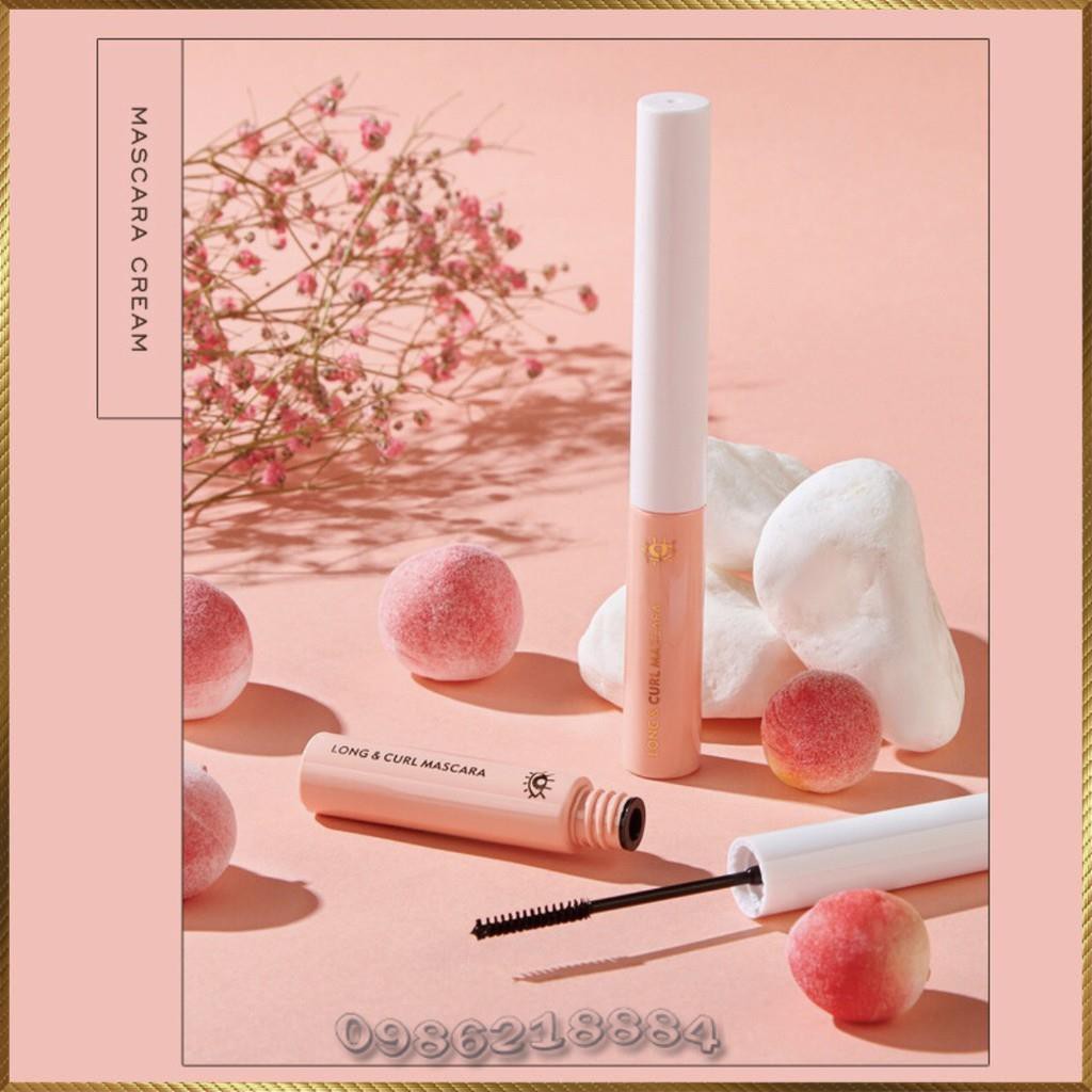 Chuốt mi Kiss Beauty làm cong mi dày mi Long &amp; Curl Mascara chống lem tự nhiên KMH2