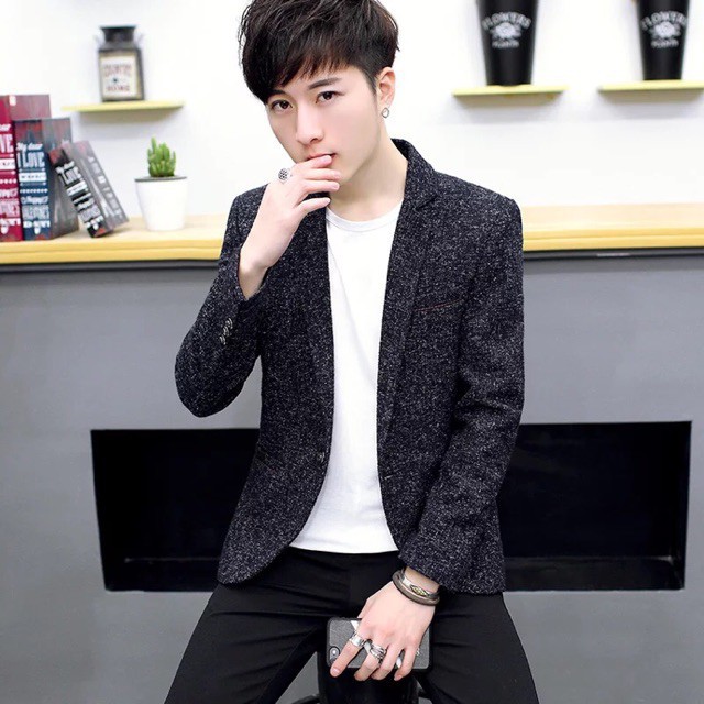 Áo Vest nam trơn dáng ngắn Quảng Châu