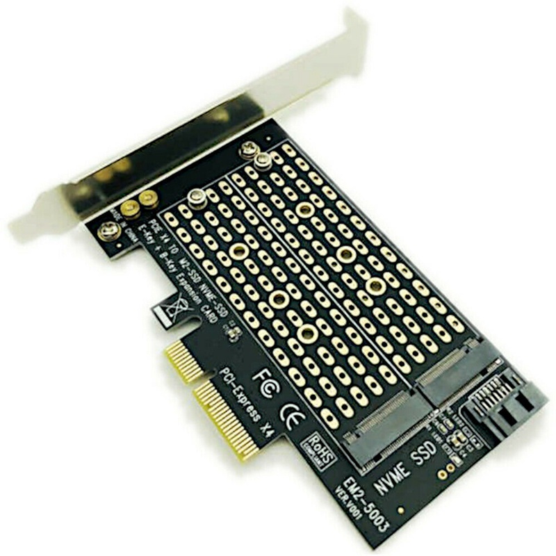 Thẻ Chuyển Đổi Pcie Sang M2 / M.2 M.2 Ngff Sang Desktop Pcie X4 X8 X16 Nvme Sata Dual Ssd Pci Express