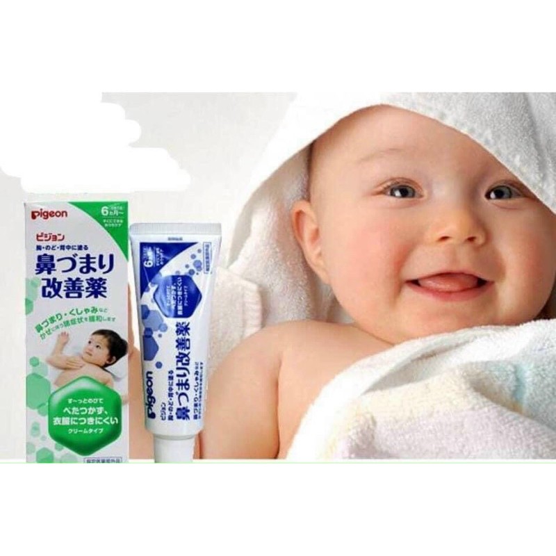 Kem Bôi Ấm Ngực Giảm Ho Cho Bé Pigeon 50g Nội Địa Nhật