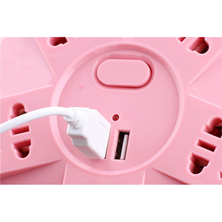 Ổ Điện UFO 10 Ổ Cắm và 2 Cổng USB (Màu Sắc Ngẫu Nhiên)