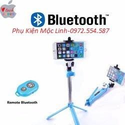 Combo gậy 3 chân + Nút bluetooth live stream