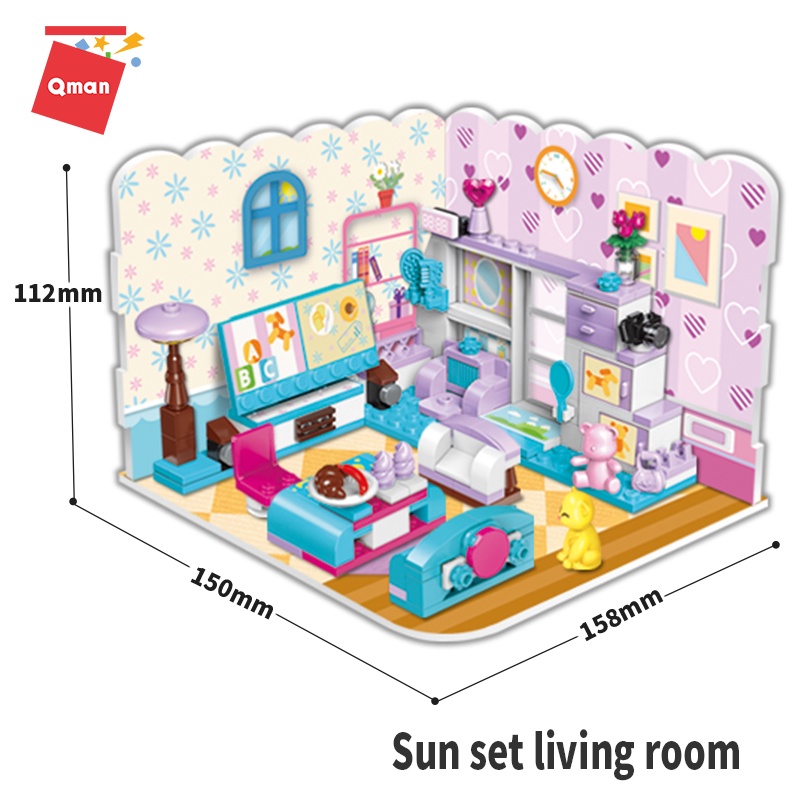 Đồ chơi lắp ghép  Phòng của bé gái :LEGO – QMAN 4801 gồm 194 chi tiết kèm sách hướng dẫn