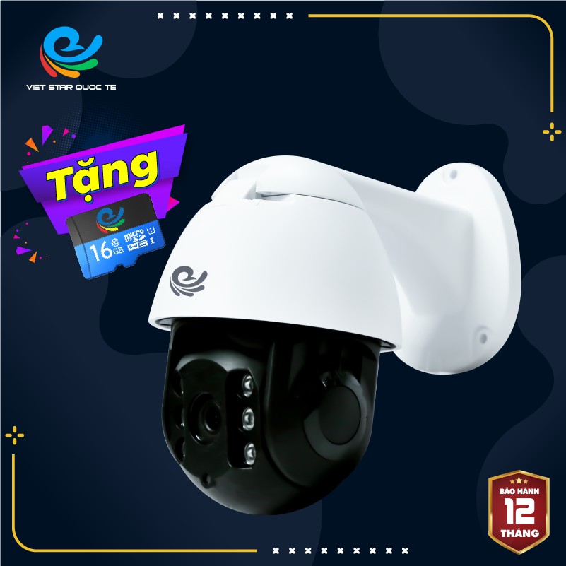 Camera Wifi Thương Hiệu Việt Star Quốc Tế CC8021 - Xoay Theo Chuyển Động -Bảo Hành 12 Tháng