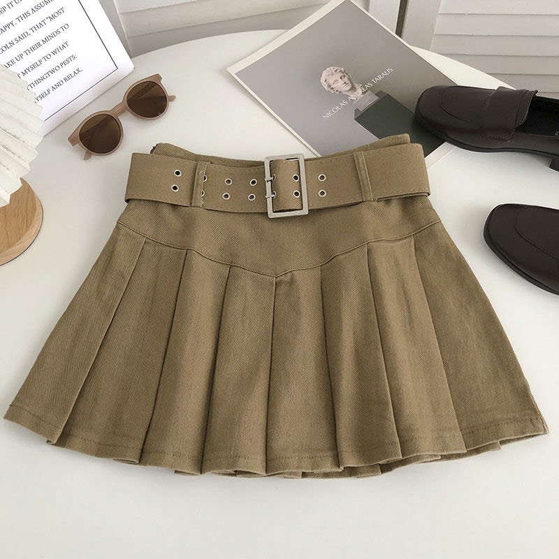 Chân Váy Denim Chân Váy Ngắn Xếp Li Kèm Nịt To Dày Dặn Hàng Qc Cao Cấp Phong Cách Hàn Quốc Cv4802