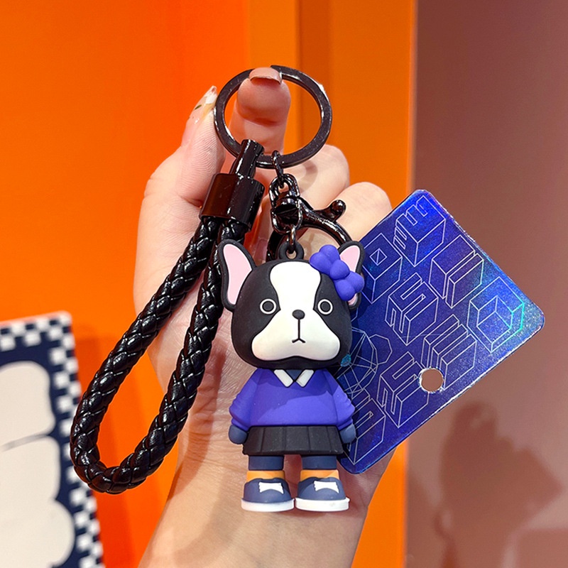 Móc Khóa Hình Chó Bull Hoạt Hình Dễ Thương Cho Cặp Đôi