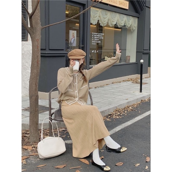 Chân váy len dài siêu Hàn Quốc nhiều màu