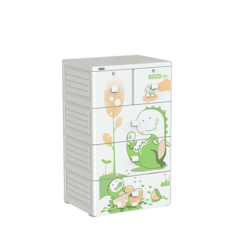 Tủ nhựa Duy Tân mina 4 tầng 5 ngăn KÊM HƯƠU CAO CỔ _ FREE SHIP TP. HCM