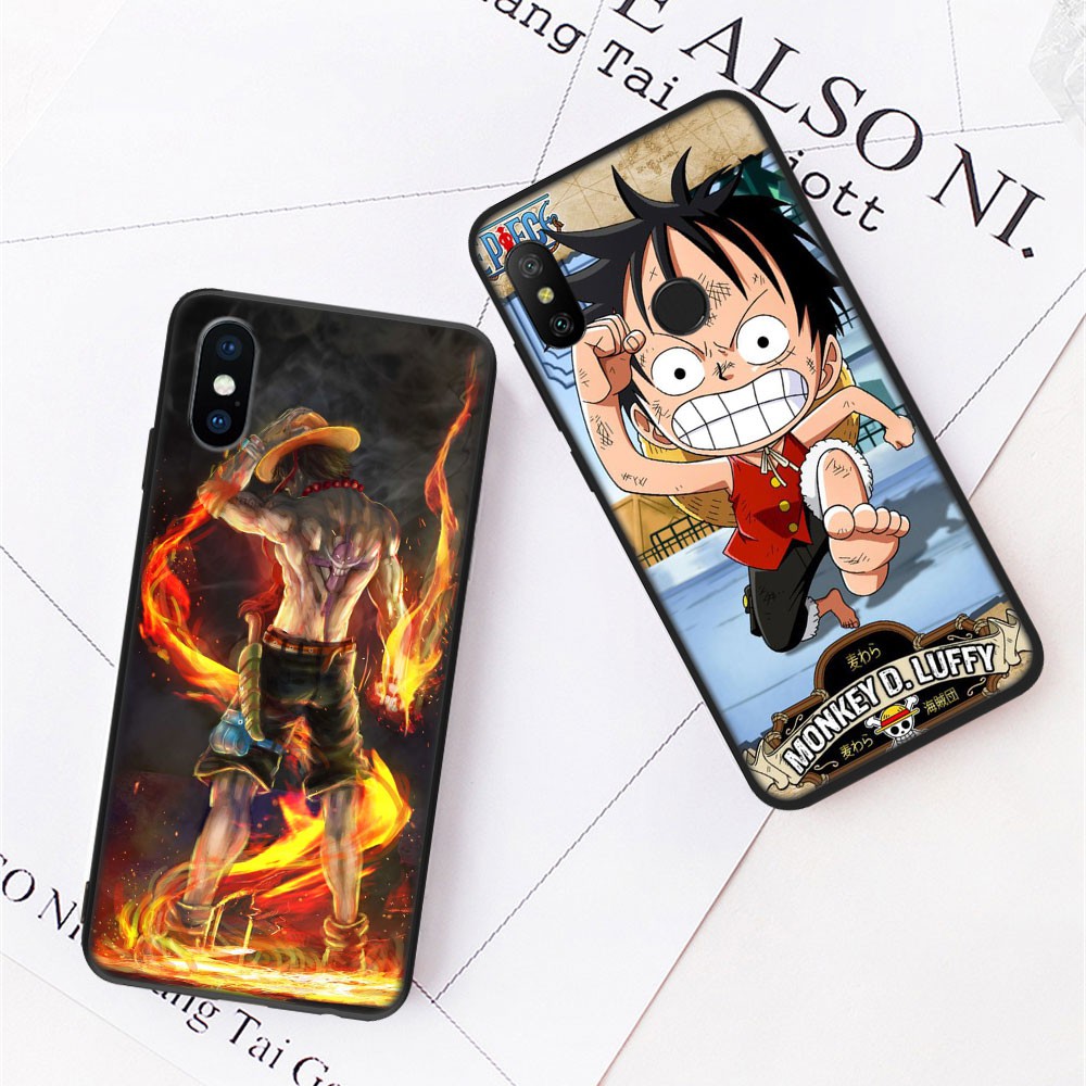 Ốp Điện Thoại Họa Tiết Hoạt Hình one piece luffy Cho xiaomi redmi note 5 6 7 pro 5a ti12