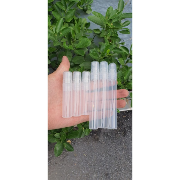 380- 10 chai nhựa 10ml xịt dạng ấn thân - chai rỗng