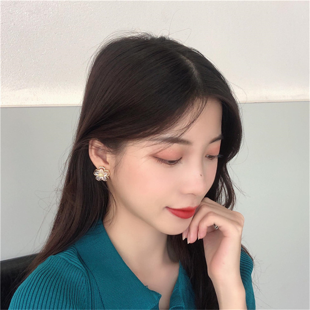 Khuyên Tai Nữ Hình Bông Hoa S925 Thời Trang Hàn Yanqueens Trang sứ Quà tặng