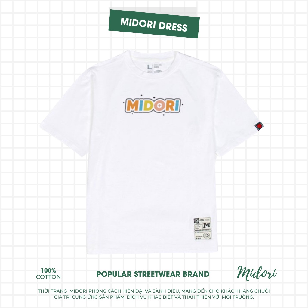 Áo thun form rộng tay lỡ Nam Nữ Phông Unisex In Nổi Nhiều Màu Local Brand Chính Hãng Midori St